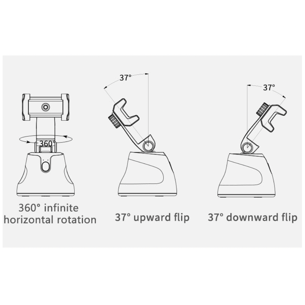 Revolving Auto Selfie Holder With Smart Motion Detection