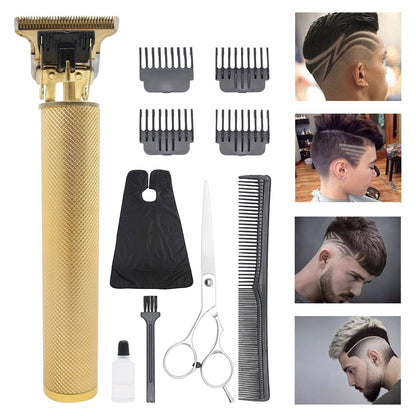 Professional Rechargeable T-Blade Trimmer With Clipper Kit For Men