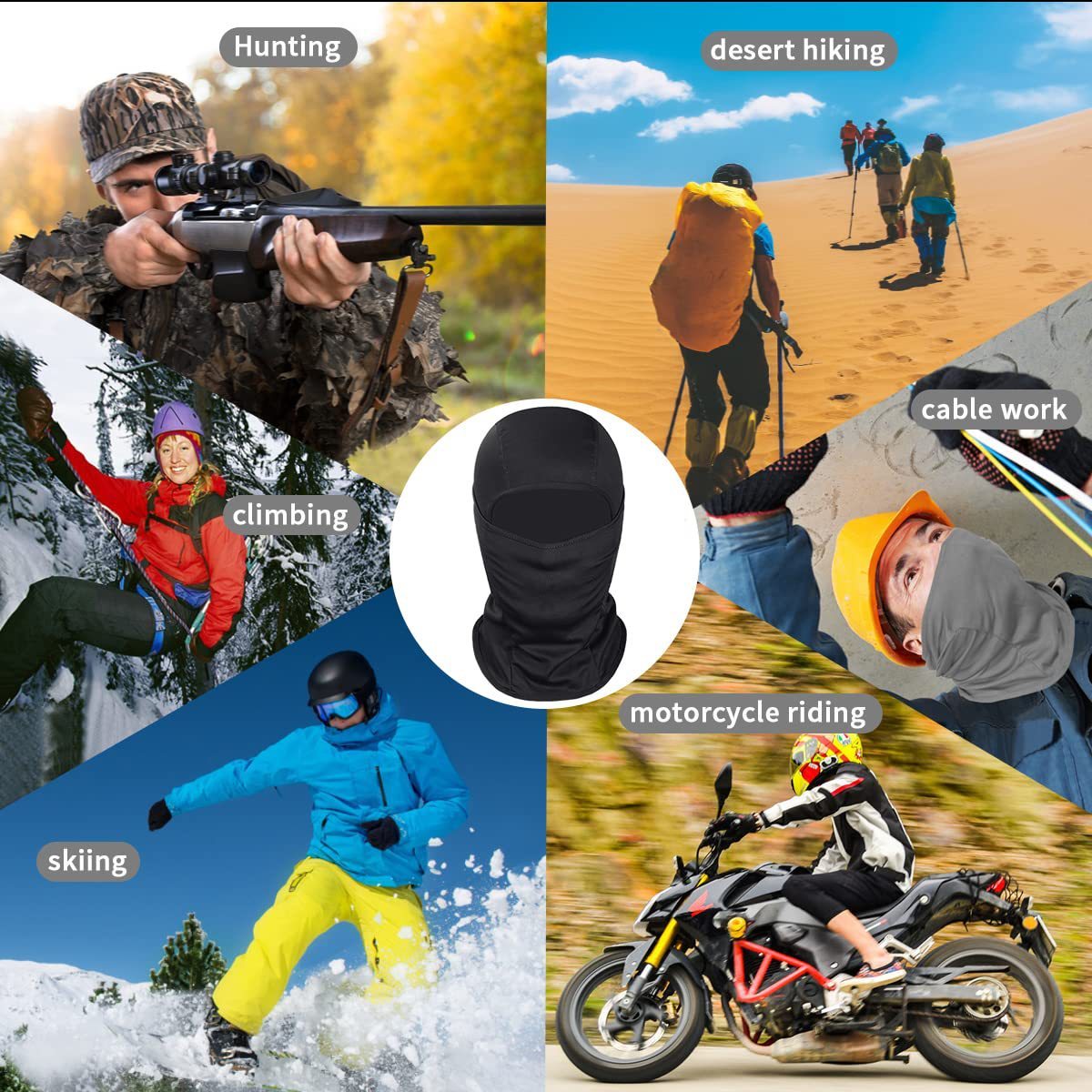 Ski Mask Unisex Balaclava Motorcycle Stylish And Lightweight Protective Dust Shield