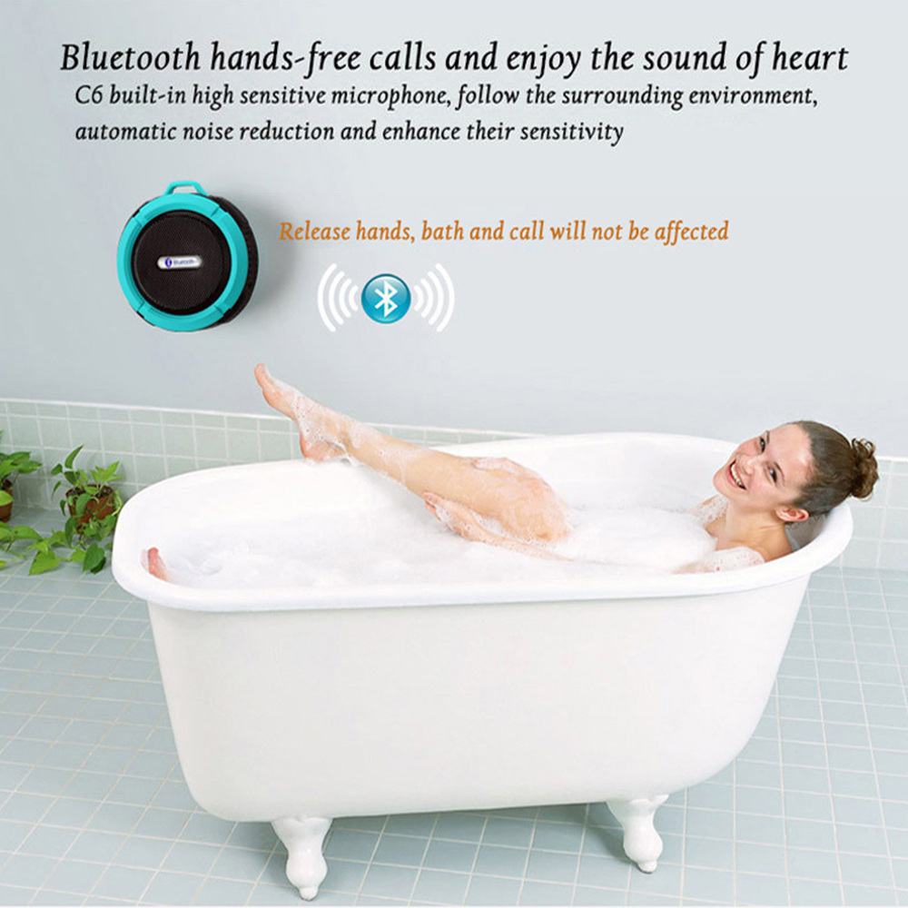 Portable Waterproof Bluetooth Speaker with Suction Cup