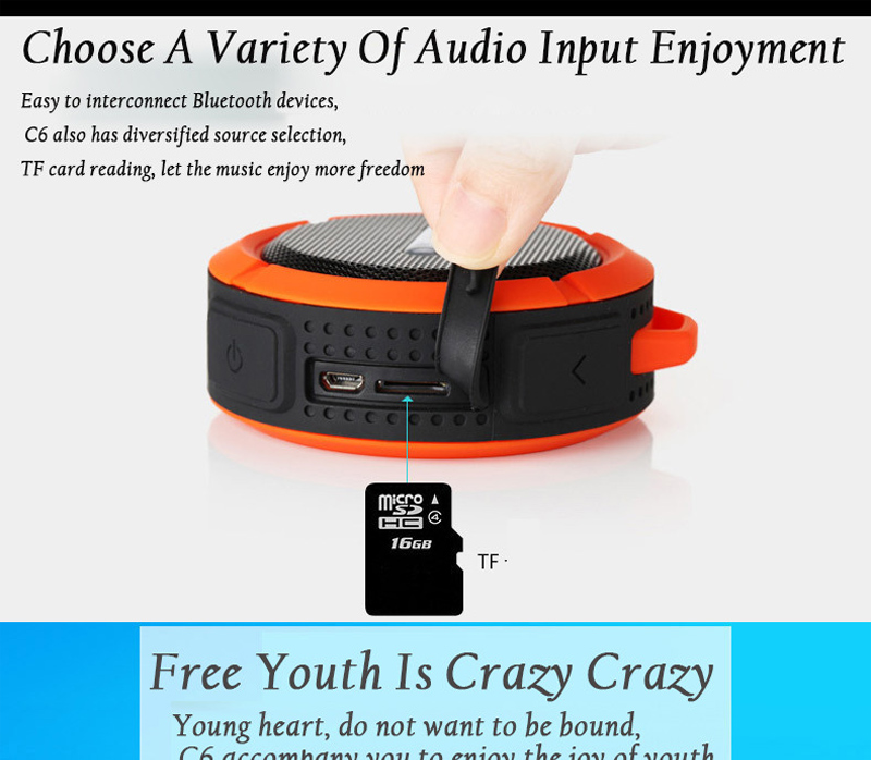 Portable Waterproof Bluetooth Speaker with Suction Cup