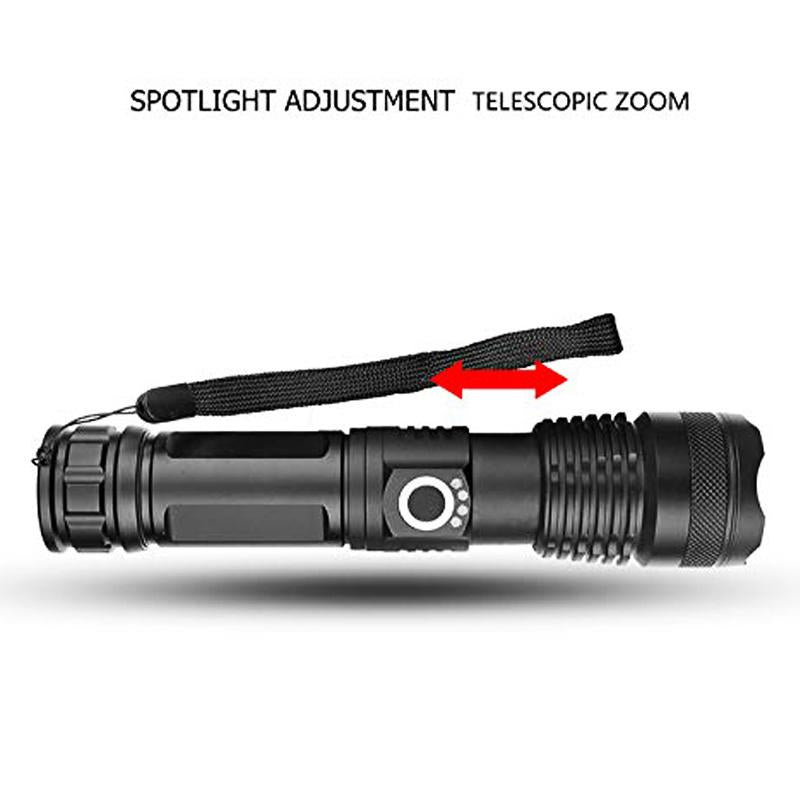 LED Ultra Bright Powerful Flashlight USB Zoom Led Torch