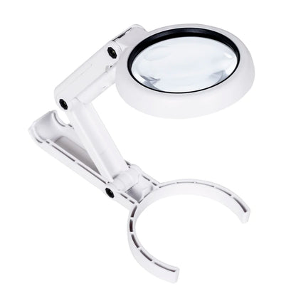Portable Handheld Magnifying Glass with LED Lights Foldable Desktop