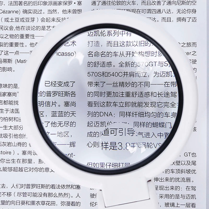 Portable Handheld Magnifying Glass with LED Lights Foldable Desktop