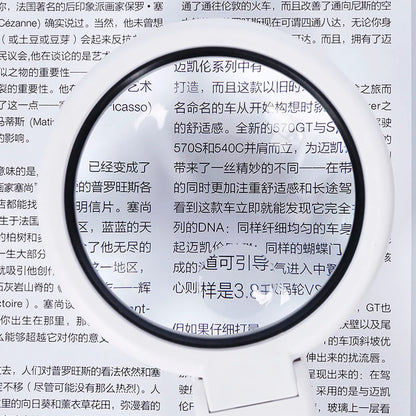 Portable Handheld Magnifying Glass with LED Lights Foldable Desktop