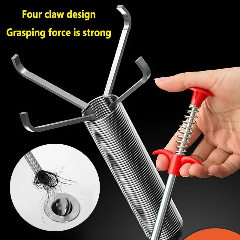 Plumbing Four-claw Hook Dredger Sewer Toilet Tool Manual Toilet Grab