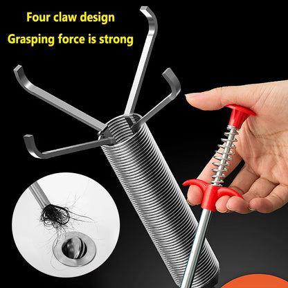 Plumbing Four-claw Hook Dredger Sewer Toilet Tool Manual Toilet Grab