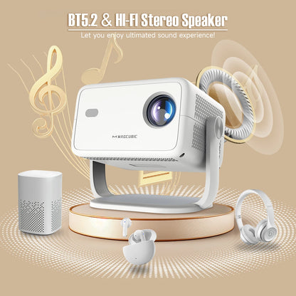 Magcubic 4K L018 Android11 Projector 650ANSI Native 1080P Auto Focus &
