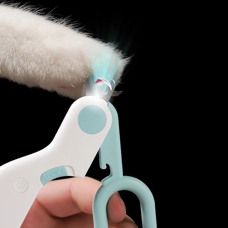LED Light Cat Dog Nail Clipper Cutter Professional Pet Claw Trimmer
