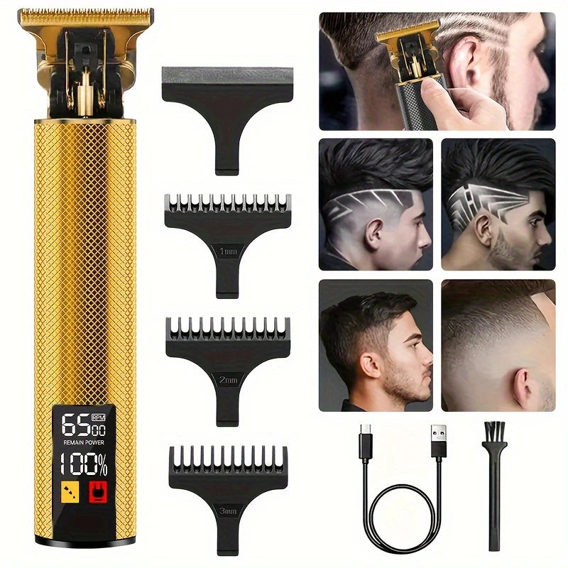 Professional Vintage Hair Clippers and Trimmers Kit, Rechargeable