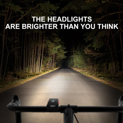 2 T6 LED Bike Light Type-C Charging Bicycle Lights Front 6 Modes MTB