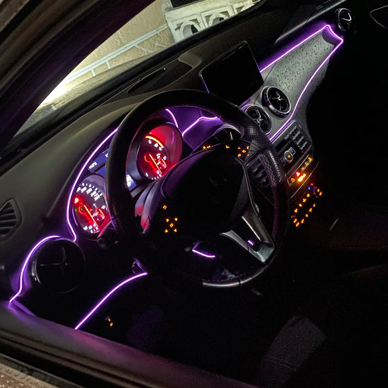5m Car Interior Atmosphere Lighting LED Strip 5V DIY Flexible EL Cold