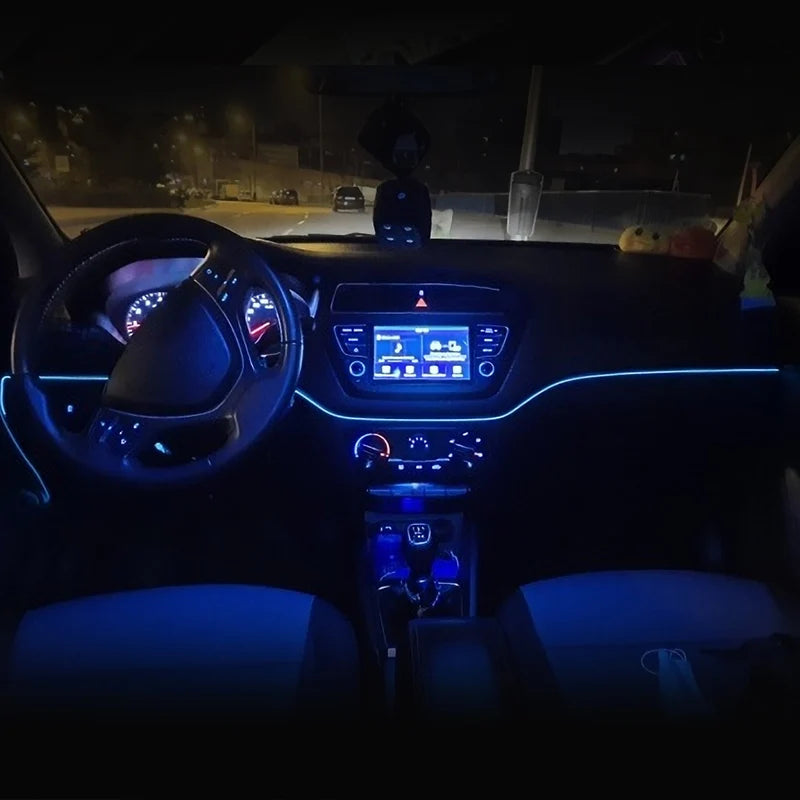 5m Car Interior Atmosphere Lighting LED Strip 5V DIY Flexible EL Cold