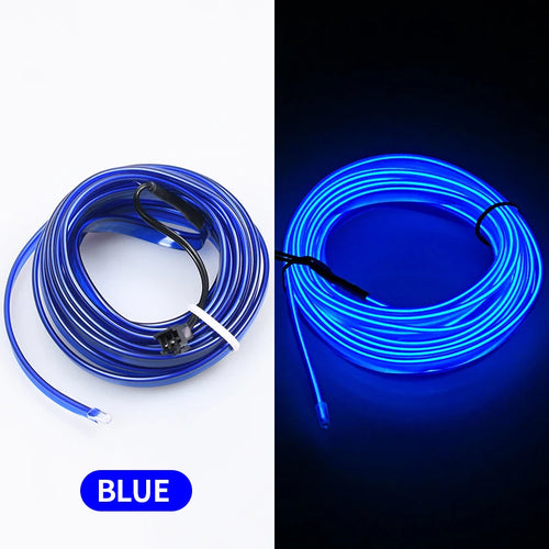 5m Car Interior Atmosphere Lighting LED Strip 5V DIY Flexible EL Cold