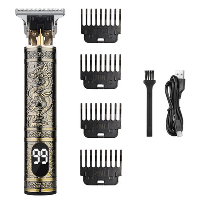 Professional Vintage Hair Clippers and Trimmers Kit, Rechargeable