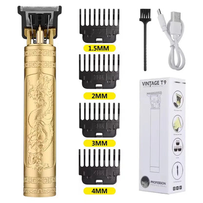 Professional Vintage Hair Clippers and Trimmers Kit, Rechargeable