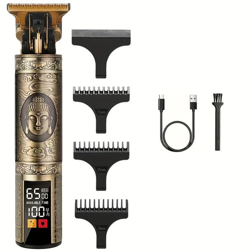 Professional Vintage Hair Clippers and Trimmers Kit, Rechargeable