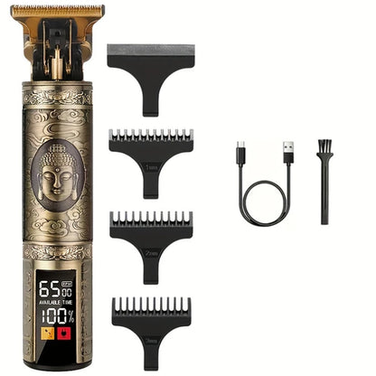 Professional Vintage Hair Clippers and Trimmers Kit, Rechargeable