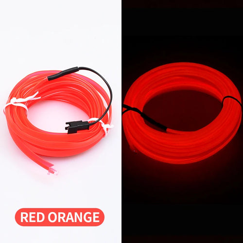 5m Car Interior Atmosphere Lighting LED Strip 5V DIY Flexible EL Cold