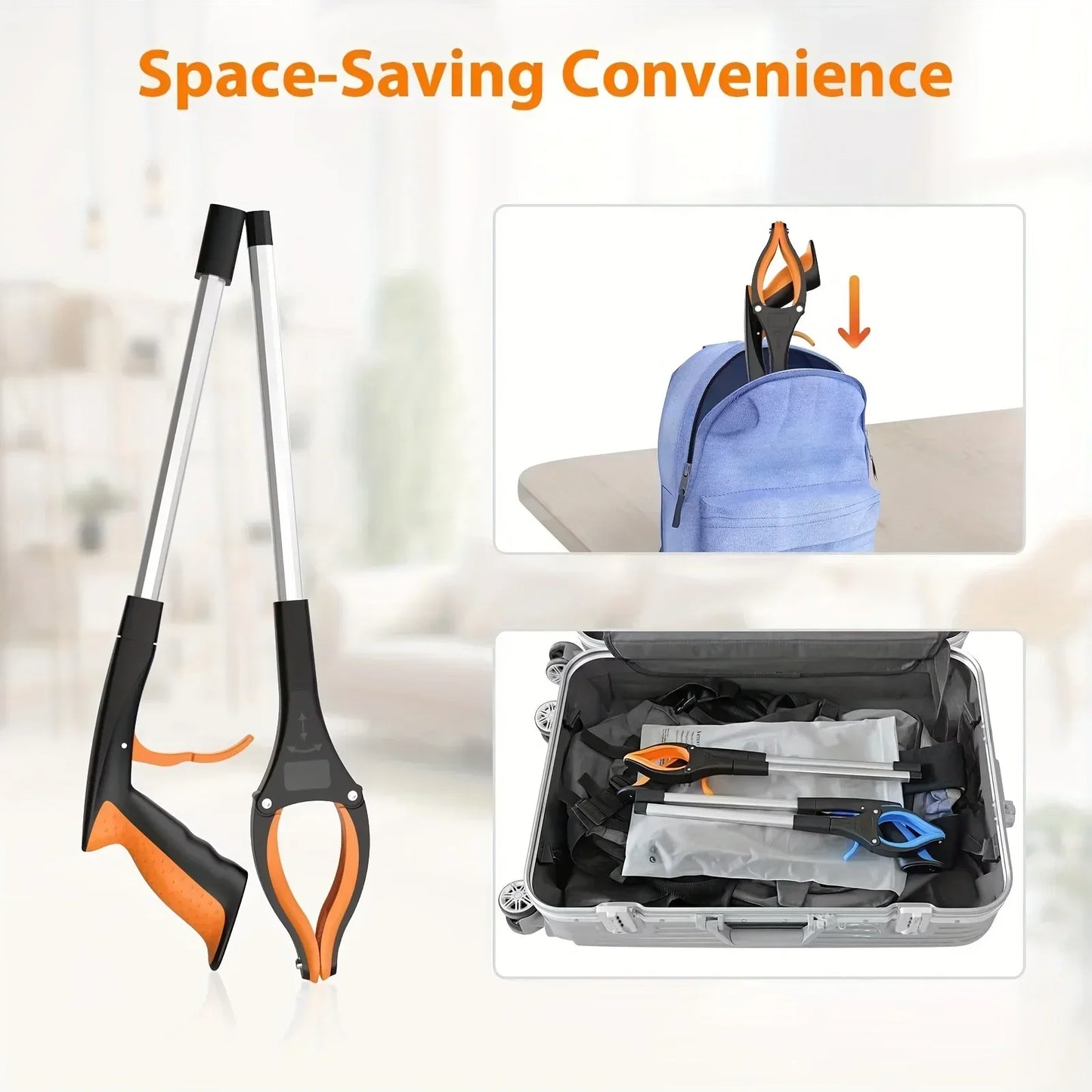 Garbage Picker Gripper With 360 ° Rotating Clip, 32 Inch Lightweight