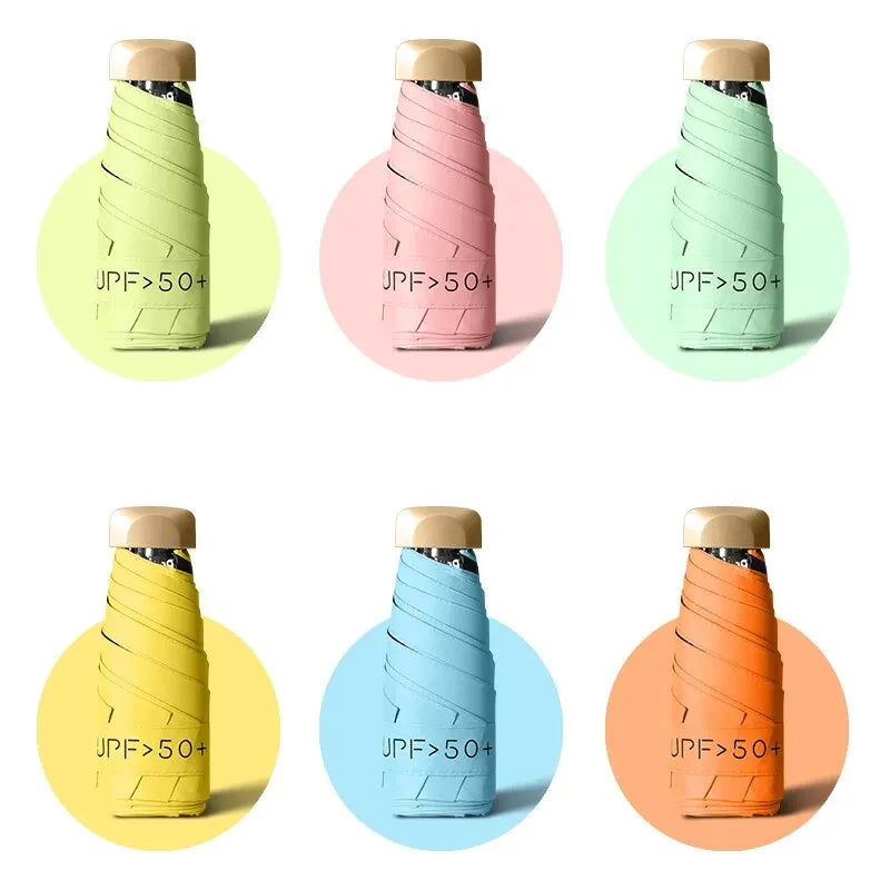 Flat Sun Protection Parasol, WOMEN'S Sun Umbrella, Anti-UV,