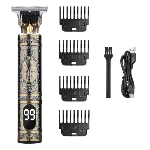 Professional Vintage Hair Clippers and Trimmers Kit, Rechargeable