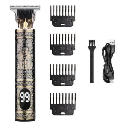 Professional Vintage Hair Clippers and Trimmers Kit, Rechargeable