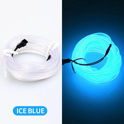 5m Car Interior Atmosphere Lighting LED Strip 5V DIY Flexible EL Cold
