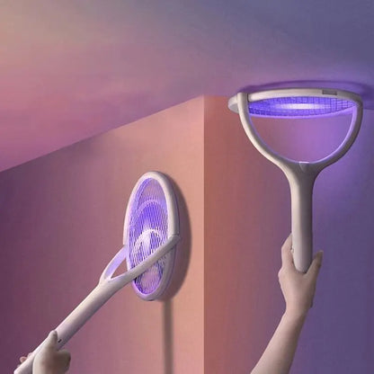 5-in-1 Fast-Charging Electric Bug Zapper Racket –Safe, Insulated Battery-Powered