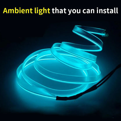 5m Car Interior Atmosphere Lighting LED Strip 5V DIY Flexible EL Cold