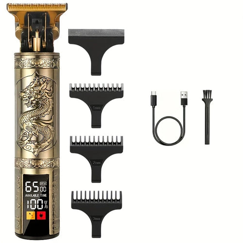 Professional Vintage Hair Clippers and Trimmers Kit, Rechargeable