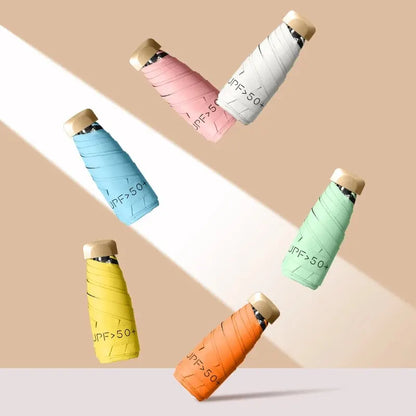 Flat Sun Protection Parasol, WOMEN'S Sun Umbrella, Anti-UV,