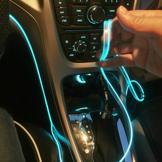 5m Car Interior Atmosphere Lighting LED Strip 5V DIY Flexible EL Cold