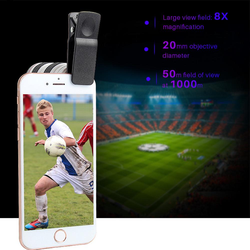 Optical Zoom HD Lens with Universal Cellphone Clip