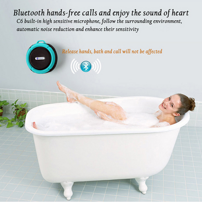 Portable Waterproof Bluetooth Speaker with Suction Cup