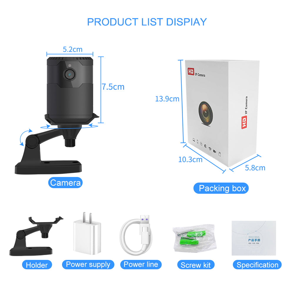 HD 1080P Wireless Wifi Camera Night Vision Ip Camera