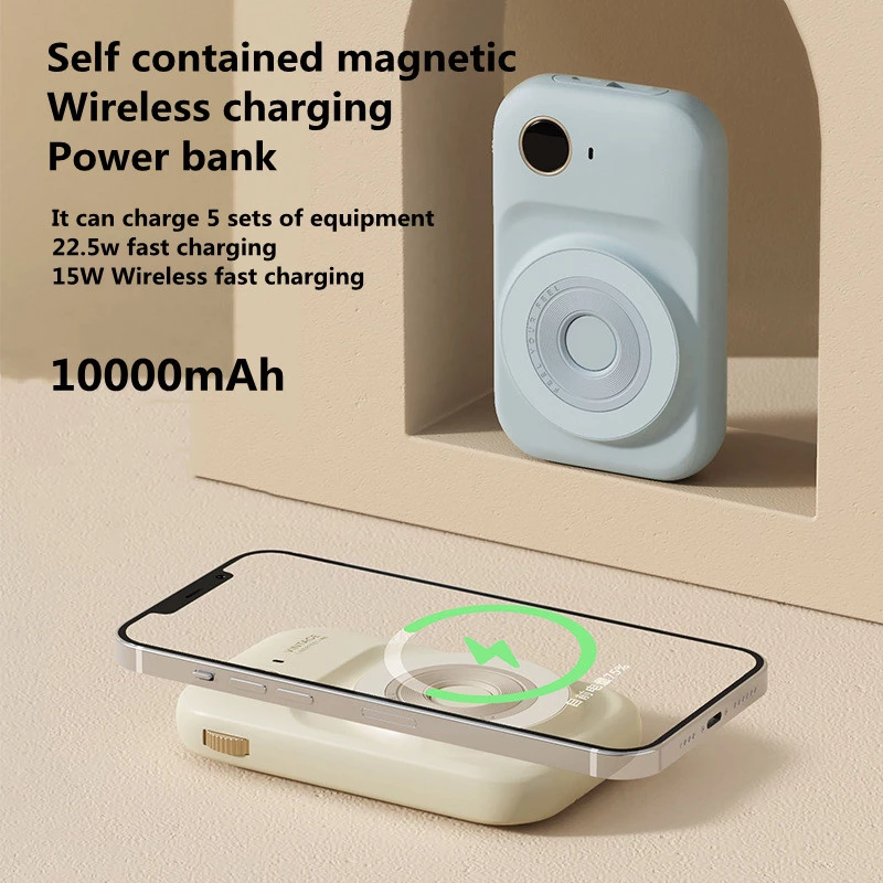 Magnetic Power Bank Dual-Line Mini Powerbank Portable Charger