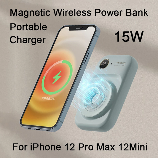 Magnetic Power Bank Dual-Line Mini Powerbank Portable Charger