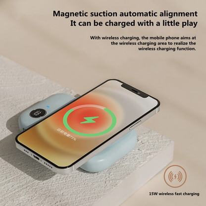 Magnetic Power Bank Dual-Line Mini Powerbank Portable Charger