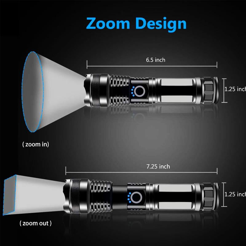 LED Ultra Bright Powerful Flashlight USB Zoom Led Torch