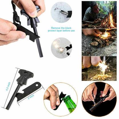 14 Pc Outdoor Emergency Survival And Safety Gear Kit Camping